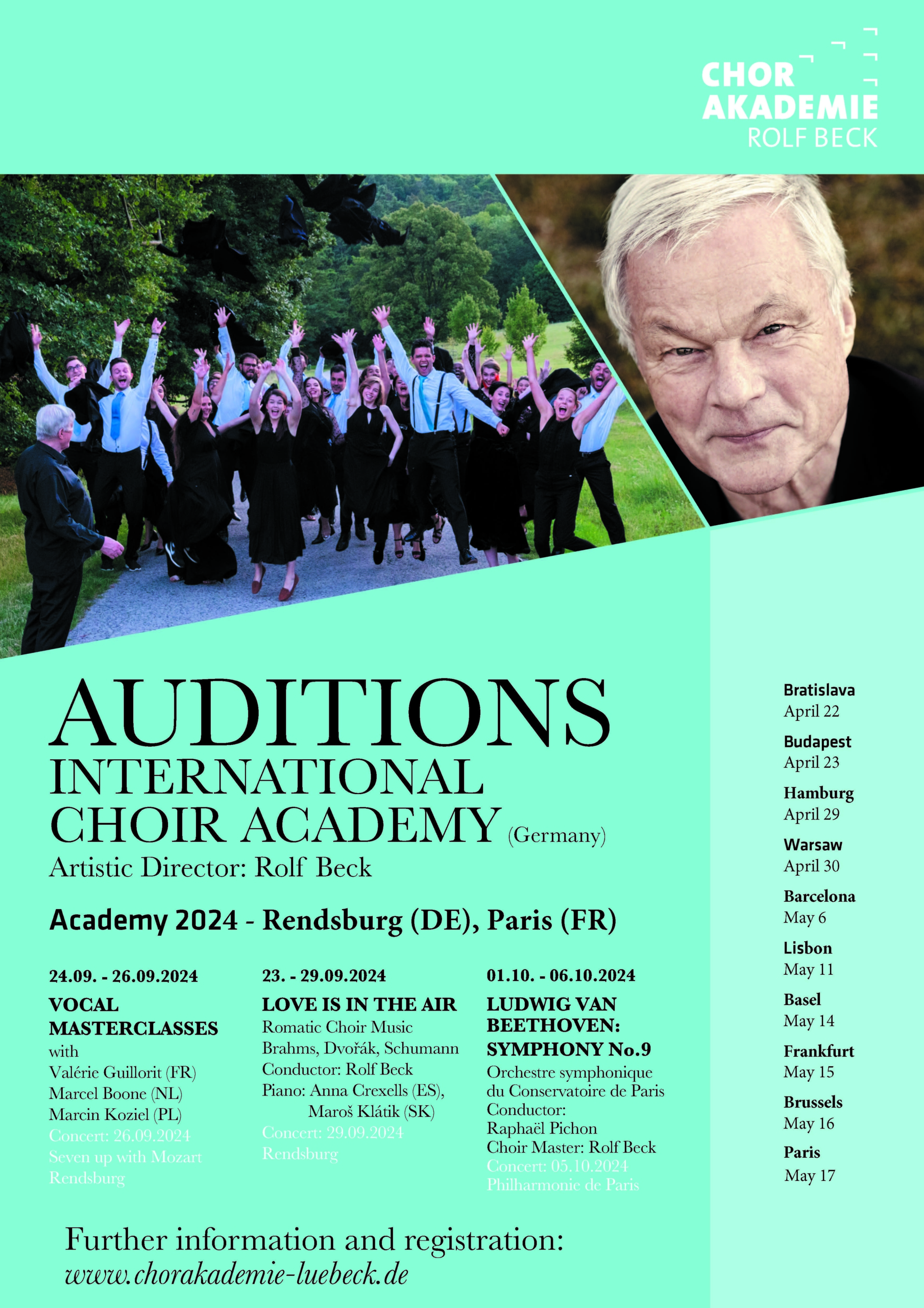 Das Vorsingen für die Sommerakademie 2024 der Internationalen Chorakademie beginnt. Bewirb dich jetzt!